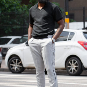 Men’s Slim Fit Grey Formal Pants – Modern Tailored Style