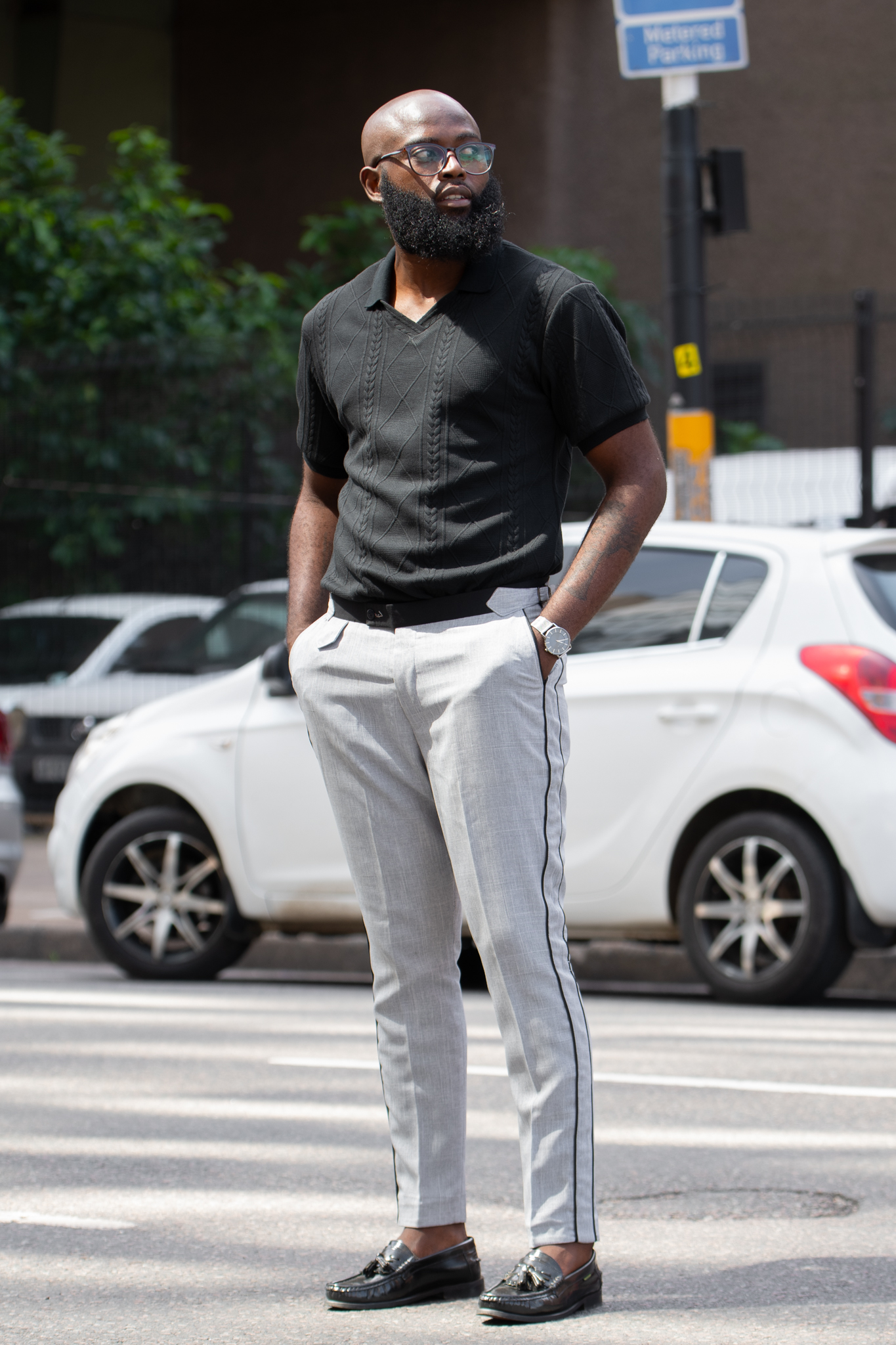 Men’s Slim Fit Grey Formal Pants – Modern Tailored Style - Image 2